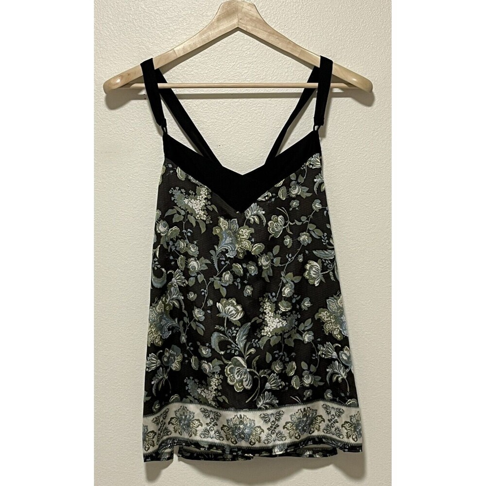 Intimately Free People Solstice Floral Satin Camisole Size Small S Black Combo
